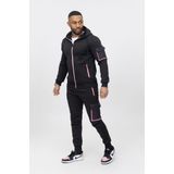 Zayne Milano - Heren Joggingspak - Zwart met Bies - Trainingspak