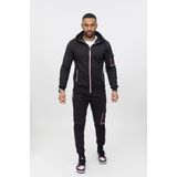 Zayne Milano - Heren Joggingspak - Zwart met Bies - Trainingspak