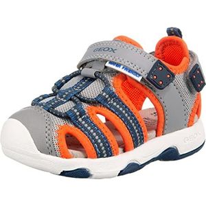 Geox - Sandal Multy Boy - Sandalen - Grijs Neon Oranje - Synthetisch