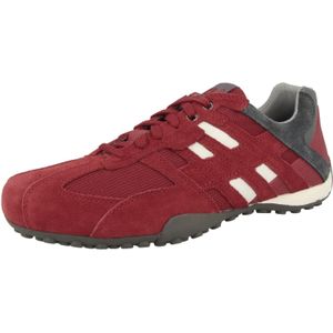 Geox U SNAKE K heren Sneakers - Rood Grijs