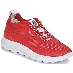 Geox, Schoenen, Dames, Rood, 36 EU, Stijlvolle damessneakers