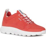 Geox - Spherica - Dames Sneaker - Rood - Textiel en Leer
