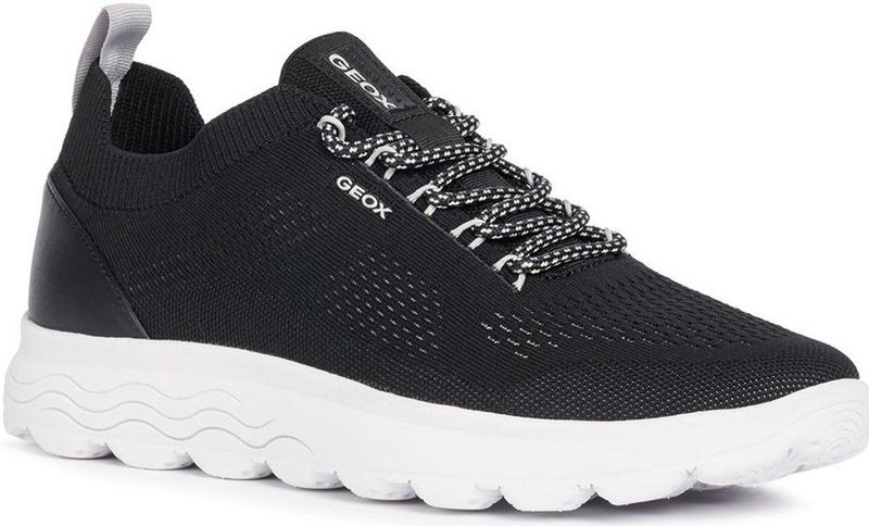 Geox - U SPHERICA A - Sneakers - Zwart - Ademend - Lichtgewicht
