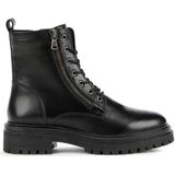 Iridea - Enkellaarsjes - Zwart - Leer