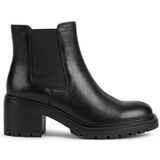 Geox - Kuitlaarzen - Zwart - Ademend - Verstelbaar met Ritssluiting