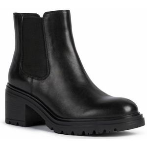 Ademende chelsea bottines Damiana GEOX. Leer materiaal. Maten 39. Zwart kleur