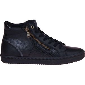 Geox - BLOMIEE - High Top Sneaker - Zwart - Reptielenreliëf