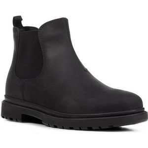 Geox - U Andalo - Enkellaarsjes - Zwart - Leer