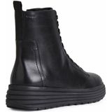 Geox - Phaolae - Enkellaarsjes - Zwart - Leer - Wol - Polyurethaan