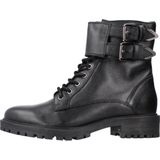 Geox - Lace-up Enkellaarsjes - Zwart - Leer