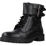 Geox - Lace-up Enkellaarsjes - Zwart - Leer