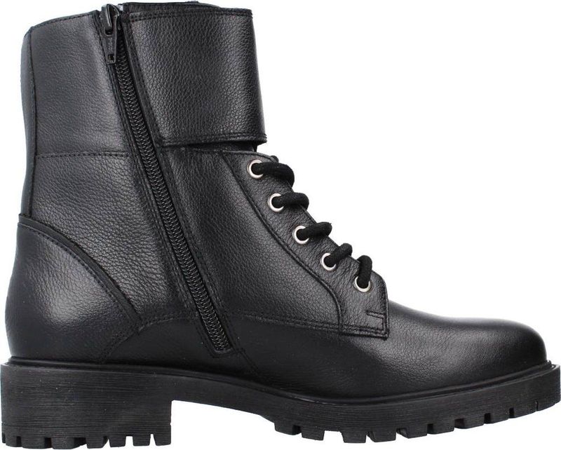 Geox - Lace-up Enkellaarsjes - Zwart - Leer