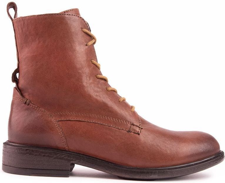 Geox - Catria - Leren Enkellaarsjes - Bruin