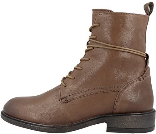 Geox - Catria - Leren Enkellaarsjes - Bruin