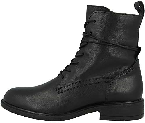 Geox - D CATRIA - Enkellaarsjes - Zwart - Leer