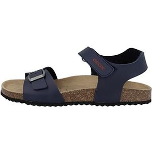 GEOX - GHITA - Sandalen - Marineblauw/Rood - Lederlook