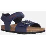 GEOX - GHITA - Sandalen - Marineblauw/Rood - Lederlook