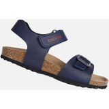 GEOX - GHITA - Sandalen - Marineblauw/Rood - Lederlook