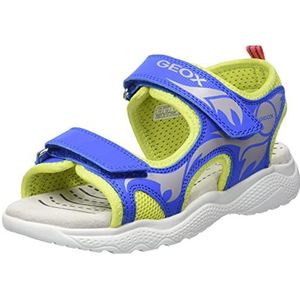 Geox SANDALEN J SANDAL SPLUSH BOY jongens Vlak,Royal Lime,25 EU