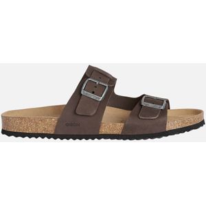 GEOX - GHITA - Sandalen - Koffiekleur - Kurk en Nubuck