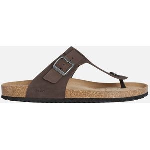 GEOX - GHITA - Sandalen - Koffiekleur - Kurk en Nubuck