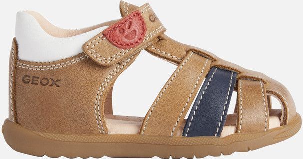 GEOX - MACCHIA - Sandalen - Karamel - Gewaxt Leer