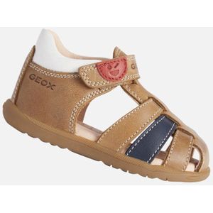 GEOX - MACCHIA - Sandalen - Karamel - Gewaxt Leer en Nappa