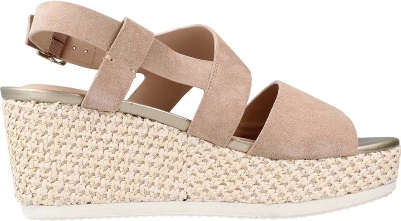 Geox - D Lipari E Wedges - Beige - Dames Schoenen