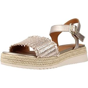 Sandalen van gevlochten leer Eolie GEOX. Leer materiaal. Maten 41. Beige kleur