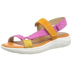 Geox, Schoenen, Dames, Roze, 36 EU, Stijlvolle platte sandalen voor vrouwen