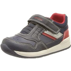 Geox B Rishon Boy Baby jongens Eerste Stappen Lage sneakers, Rood (navy red), 19 EU