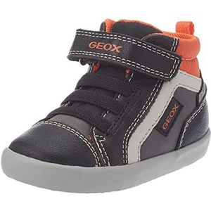 Geox Jongens B Gisli Boy sneakers, zwart/oranje, 26 EU