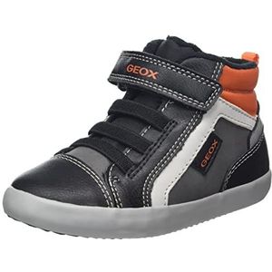 Geox Baby jongens B Gisli Boy Sneakers, zwart/oranje, 20 EU