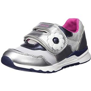 Geox Baby B Pyrip Girl Sneakers, Silver Navy., 22 EU