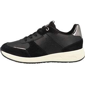 Geox D Bulmya Sneakers voor dames, zwart, 35 EU