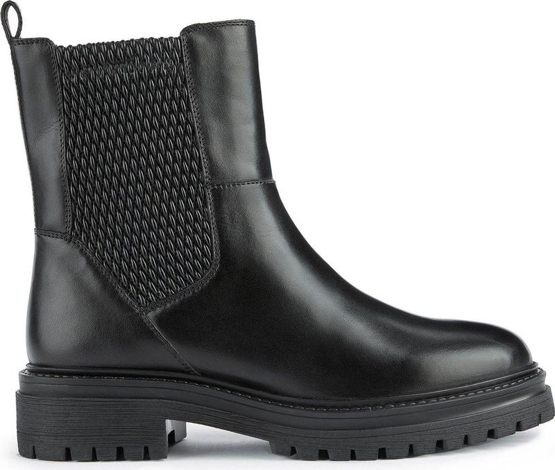 Geox - D Iridea - Enkellaars - Zwart - Effen - Dames