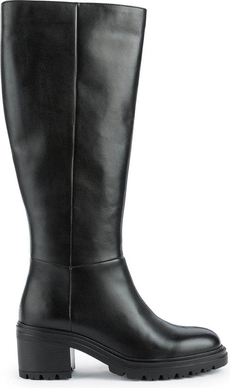 Geox - Damiana J - Kuitlaarzen - Zwart - Bovenmateriaal: Rubber - Binnenmateriaal: Synthetisch