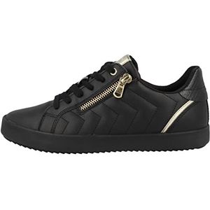 Geox D Blomiee Sneakers voor dames, zwart, 41 EU