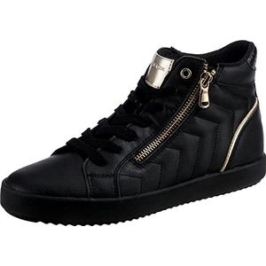 Geox D Blomiee Sneakers voor dames, zwart, 35 EU