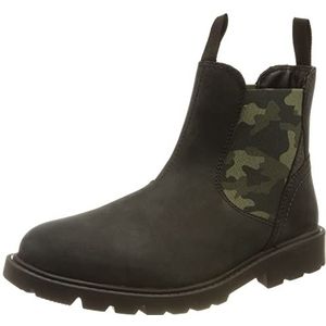 Geox J SHAYLAX Boy enkellaars, zwart/mimetic, 36 EU