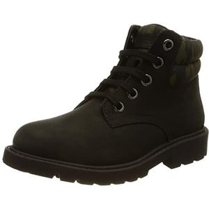 Geox J Shaylax Boy Enkellaars voor jongens, Black Mimetic, 41 EU