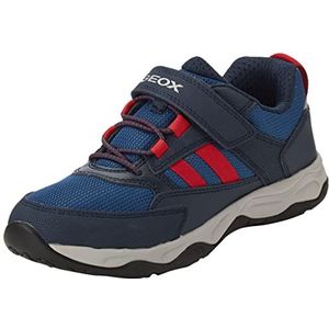 Geox Jongens J Calco Boy Sneakers, rood (navy red), 24 EU