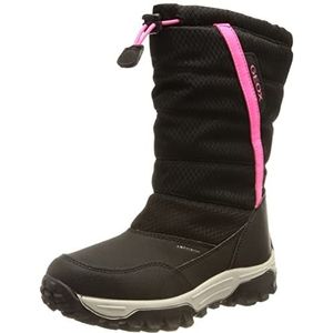 Geox Meisjes J Himalaya Girl B ab Snow Boot, Black Fuchsia, 25 EU