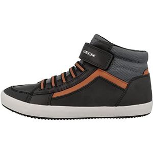 Geox Jongens J Gisli Boy Sneakers, Black Rust, 33 EU