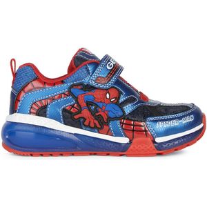 Ademende sneakers met LED Bayonic x Spiderman GEOX. Synthetisch materiaal. Maten 36. Blauw kleur