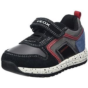 Geox Babyjongens B ALBEN Boy C Sneaker, zwart/DK rood, 22 EU