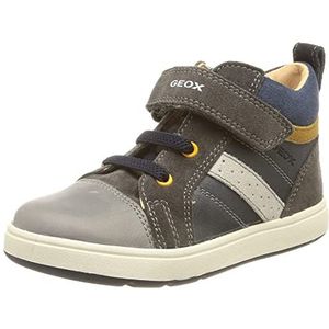 Geox B Biglia Boy A Baby jongens Eerste Stappen Hoge sneakers, Antraciet Navy, 19 EU