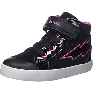 Geox Baby-meisje B Kilwi Girl B Sneakers, Black Fuchsia, 22 EU