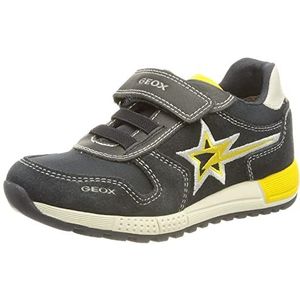 Geox Baby Jongens B Alben Boy A Sneaker, Navy Dk Yellow, 20 EU, Navy Dark Yellow