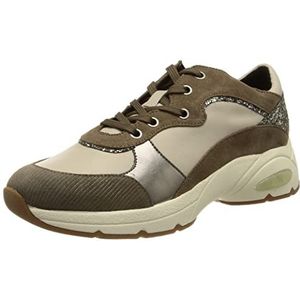Geox Dames D Alhour a Sneakers, Ice Dk Beige, 36 EU